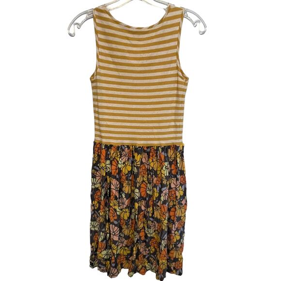 Matilda Jane Summer Sunset Dress Womens XS Yellow Striped & Floral Mixed Print - Picture 4 of 9